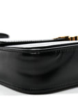 Shiny Calfskin Triomphe Shoulder Bag Black