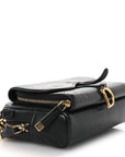 Goatskin Double Saddle Pouch Black