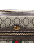 GG Supreme Monogram Web Small Ophidia Shoulder Bag Brown