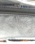 Mirror Laminated Nappa Maxi Intrecciato Mini Arco Silver