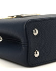 Taurillon Embellished Malletage Crown Mini Capucines Navy