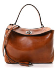 Vegetable Tanned Lambskin Mini Rodeo Top Handle Handbag Tan Cowboy