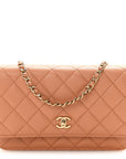 Caviar Quilted CC Turnlock Wallet On Chain WOC Brown