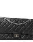 Aged Calfskin Quilted 2.55 Reissue 227 Flap Black