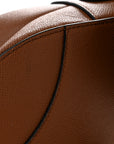 Grained Calfskin Saddle Bag With Strap Camello