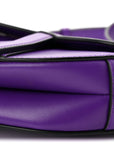 Supple Calfskin Mini Saddle Bag Purple
