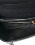 Grained Calfskin Saddle Bag Black