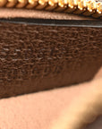 GG Supreme Monogram Web Mini Ophidia Round Shoulder Bag Brown