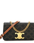 Triomphe Canvas Multipochette Tan