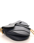 Grained Calfskin Saddle Bag Navy
