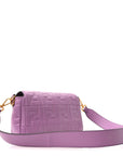 Nappa FF 1974 Embossed Baguette Agapanto