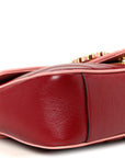 Azalea Calfskin Enamel Matelasse Diagonal Small Torchon GG Marmont Shoulder Bag New Cherry Red Wild Rose