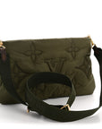 Econyl Monogram Pillow Maxi Multi Pochette Accessories Kaki Beige