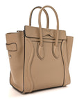 Drummed Calfskin Micro Luggage Dune
