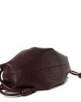 Shiny Nappa Calfskin Small Paseo Bag Burgundy
