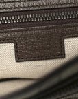 Tender GG Supreme Monogram Textured Dollar Calfskin Ophidia Messenger Bag Beige Ebony Dark Brown
