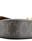 Canvas Calfskin Triomphe Shoulder Bag Tan
