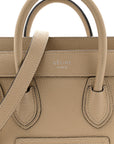 Drummed Calfskin Nano Luggage Dune