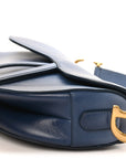 Calfskin Gradient Saddle Bag Indigo Blue