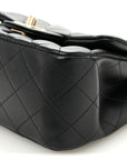 Lambskin Quilted Mini Square Flap Black