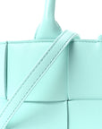 Grained Calfskin Maxi Intrecciato Mini Arco Tote Pale Blue