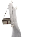 GG Supreme Monogram Web Small Ophidia Shoulder Bag Brown