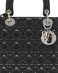Lambskin Cannage Large Lady D1OR Black