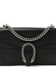 Pebbled Calfskin Small Dionysus Shoulder Bag Black