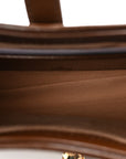 GG Supreme Monogram Azalea Calfskin Web Mini Jackie 1961 Hobo Beige Ebony Brown Sugar