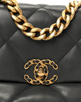 Lambskin Quilted Medium CHNL 19 Flap Dark Grey