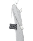 Lambskin Quilted Toy Loulou Puffer Monogram Chain Satchel Fog