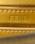 Crystal Vitello Laminato FF Petite Peekaboo I SEE U Satchel Crystal Platinum Light Gold