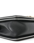 Calfskin Quilted Medium Boy Top Handle Flap Black