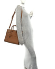 Grained Calfskin Small Sac De Jour Saddle Brown
