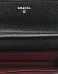 Caviar Quilted CC Turnlock Wallet On Chain WOC Black