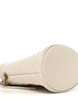 Calfskin Matelasse Mini GG Marmont 2.0 Bucket Bag White