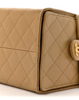 Caviar Quilted Medium CHNL 25 Handbag Dark Beige