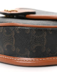 Canvas Calfskin Triomphe Mini Besace Tan