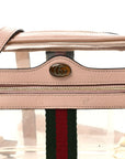 Vinyl Web Mini Ophidia Transparent Shoulder Bag Perfect Pink