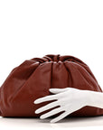 Smooth Butter Calf The Pouch Oversized Clutch Bordeaux