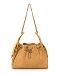 Suede Quilted Small CHNL 25 Handbag Beige