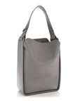 Calfskin Logo Embossed Small Tool 2.0 North-South Tote BLCG Grey