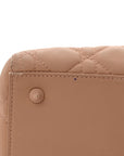 Ultra Matte Calfskin Cannage Medium Lady D1OR Beige