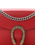 Dollar Calfskin Swarovski Crystal Small Dionysus Shoulder Bag Hibiscus Red