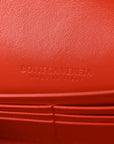 Nappa Intrecciato Long Andiamo Top Handle Clutch Orange