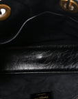 Crinkled Patent Cannage Large Lady D1OR Black