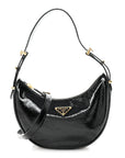 Patent Naplak Arque Shoulder Bag Black