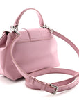 Calfskin Lucia Small Satchel Purple
