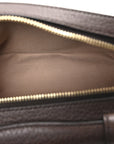 Canvas Textured Calfskin Web Mini Ophidia Top Handle Shoulder Bag Easy Yellow Dark Brown