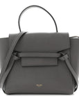 Grained Calfskin Nano Belt Bag Grey